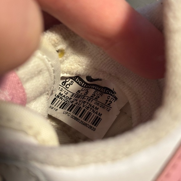 NIKE Little Cortez 7 White and Pink Toddler Sneakers Size 6 - Picture 7 of 7